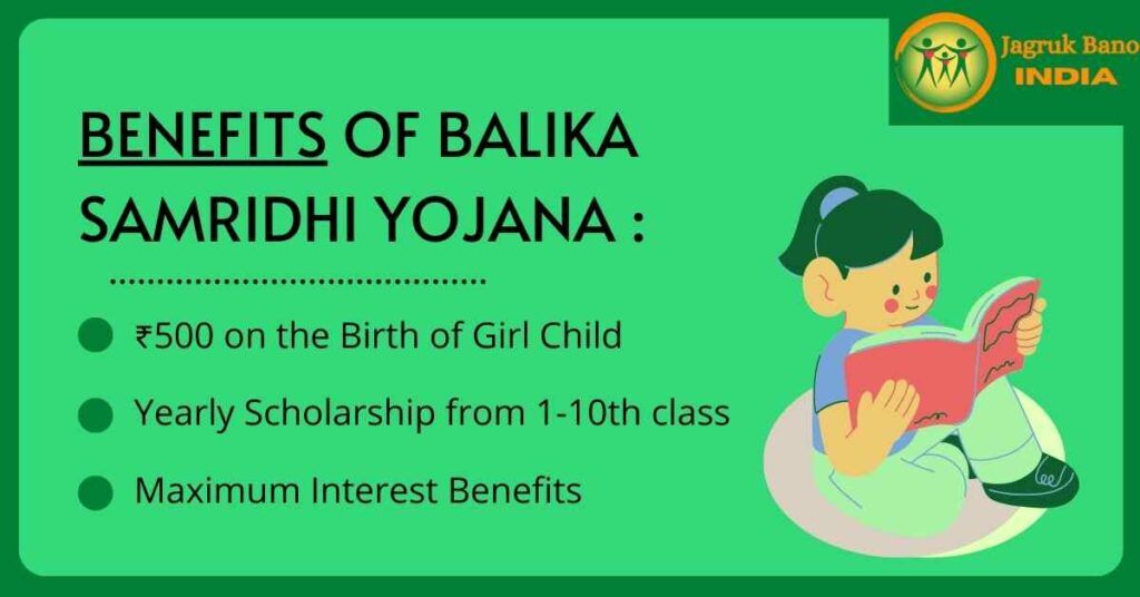 Balika Samridhi Scheme will provide 500/- and yearly scholarship