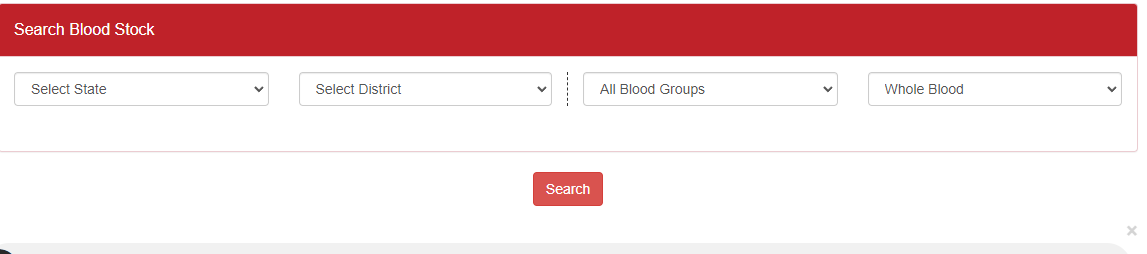 check available blood stock by filtering data