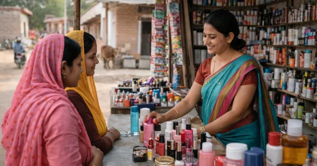 gaon se cosmetic shop kaise shuru kare